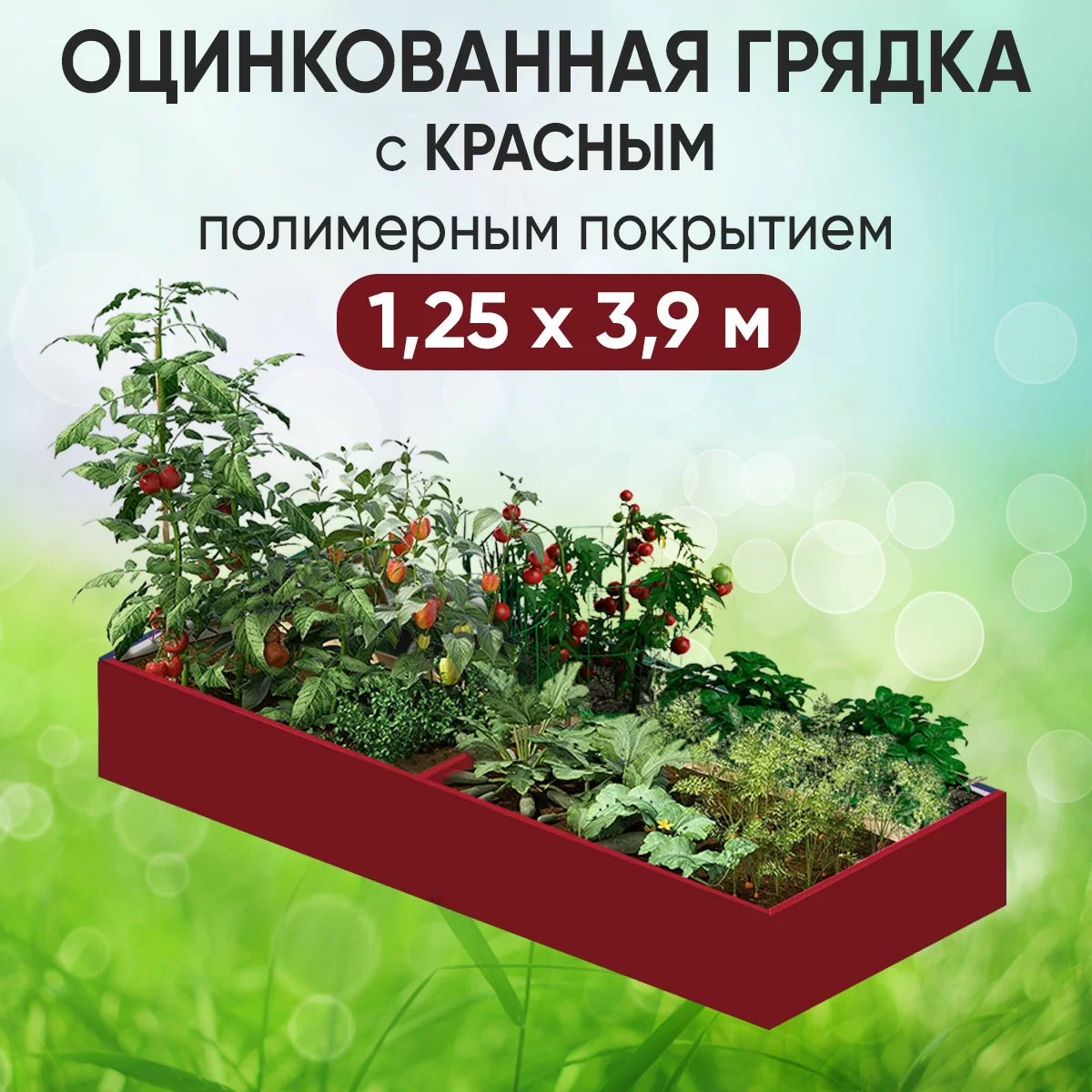 Грядка красная (1,25 х 3,9)